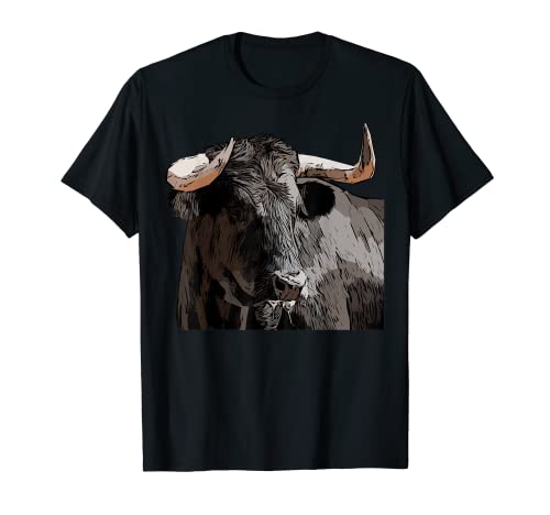 Tauro toro estampado de vaca buey buey motivo de vaca motivo Camiseta