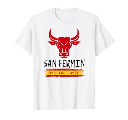 San Fermin - Toro Pamplona - Bandera de España Camiseta