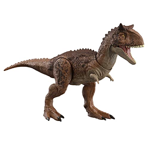 Hot Wheels Jurassic World Carnotaurus Dinosaurio de juguete articulado, +4 años (Mattel HND19)