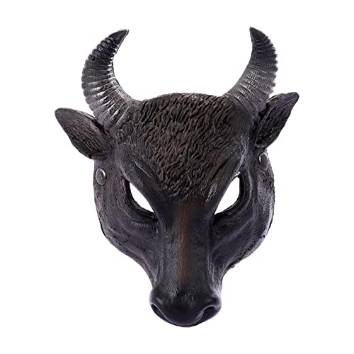 rockible Máscara de Máscara de Cabeza de Toro Realista 3D para Disfraz de Halloween Foto Prop