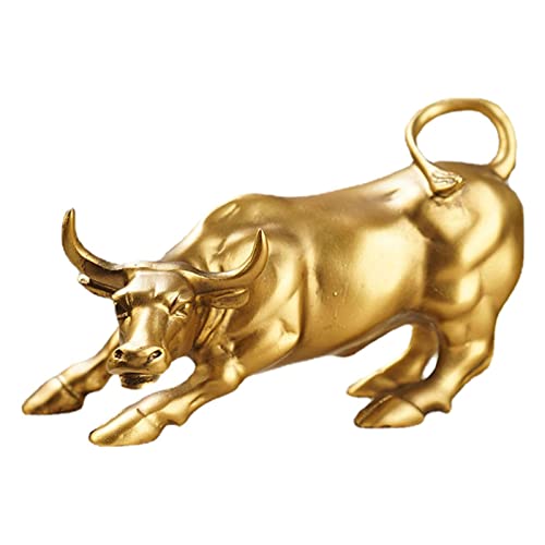 X/Y Estatua del Toro de Wall Street | Figuras de toros de de Resina - Bolsa de valores Fortuna Suerte Reunir Regalos de Negocios para la Oficina Adornos Decorativos para el hogar