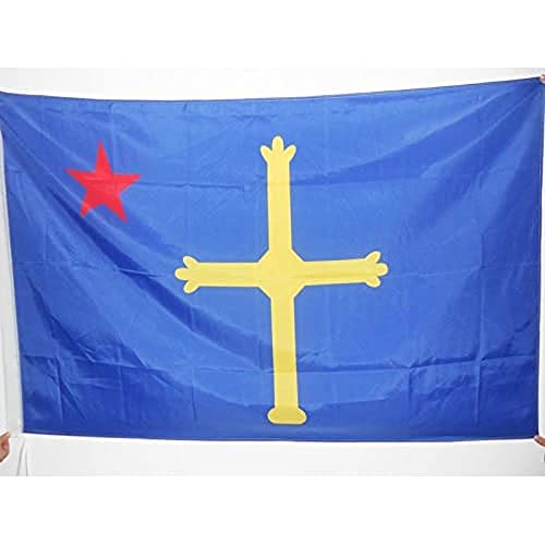 AZ FLAG Bandera de Asturias ASTURINA 90x60cm para Palo - Bandera NACIONALISTA ASTURIANA - INDEPENDENTISTA 60 x 90 cm