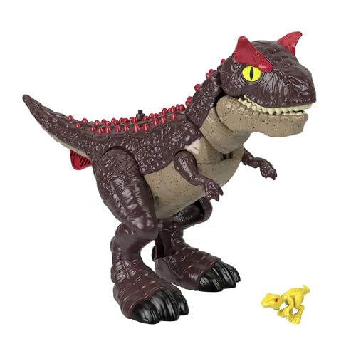 Fisher-Price Imaginext Jurassic World Spike Strike Carnotaurus Dinosaurio de juguete grande que se defiende, +3 años (Mattel HML42)