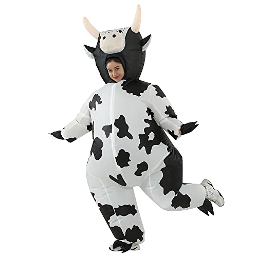 JASHKE Disfraz Vaca Adulto Disfraz Vaca Inflable Traje Vaca Inchable Adultos