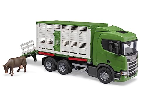 bruder 03548 - Camión ganadero Scania Super 560R con 1 vaca, Vehículos, Camiones, Remolque ganadero, Juguetes a partir de 4 años