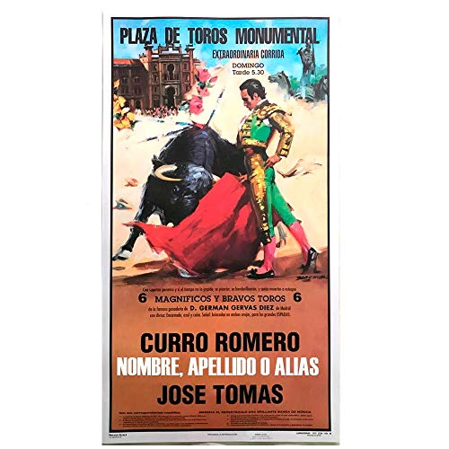 Cartel de toros con un nombre personalizable - Curro R. / José Tomás