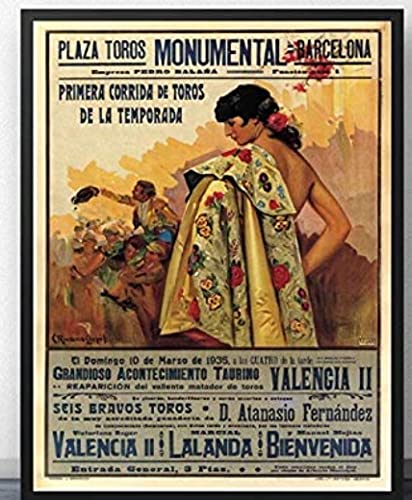JYSHC Vintage España Barcelona Carteles De Corridas De Toros Rompecabezas De Madera 1000 Piezas Juguetes para Adultos Juego De Descompresión Fe420Jw